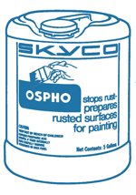 Ospho stops rust and prepares rusted surface for painting